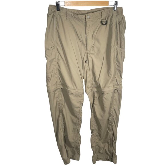 The North Face Convertible Pants Mens Large Horizon II Shorts Hike Beige AT9M - Picture 1 of 11